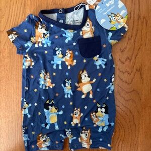 Little Sleepies Blue Fox Bodysuit Whimsical One Piece